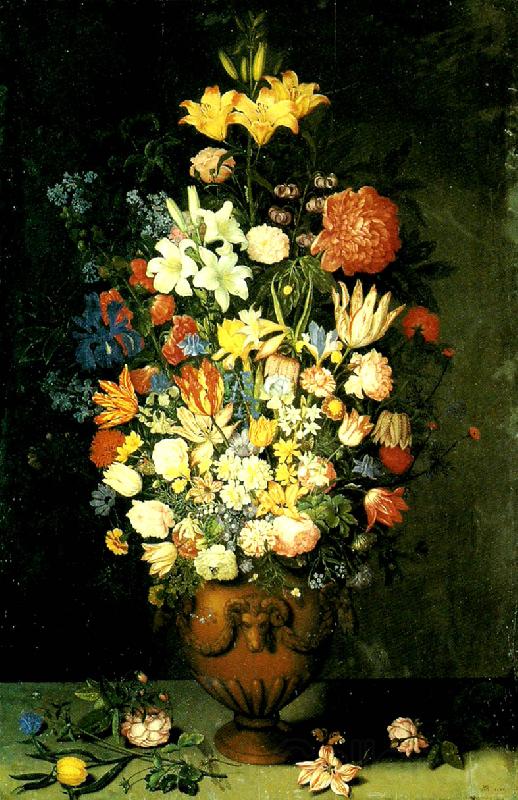 Ambrosius Bosschaert stilleben med stor blomstervas France oil painting art
